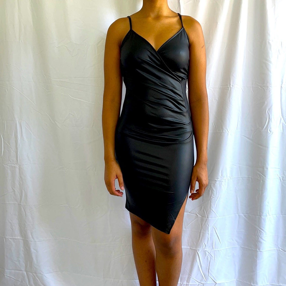 Sexy Faux Leather Dress